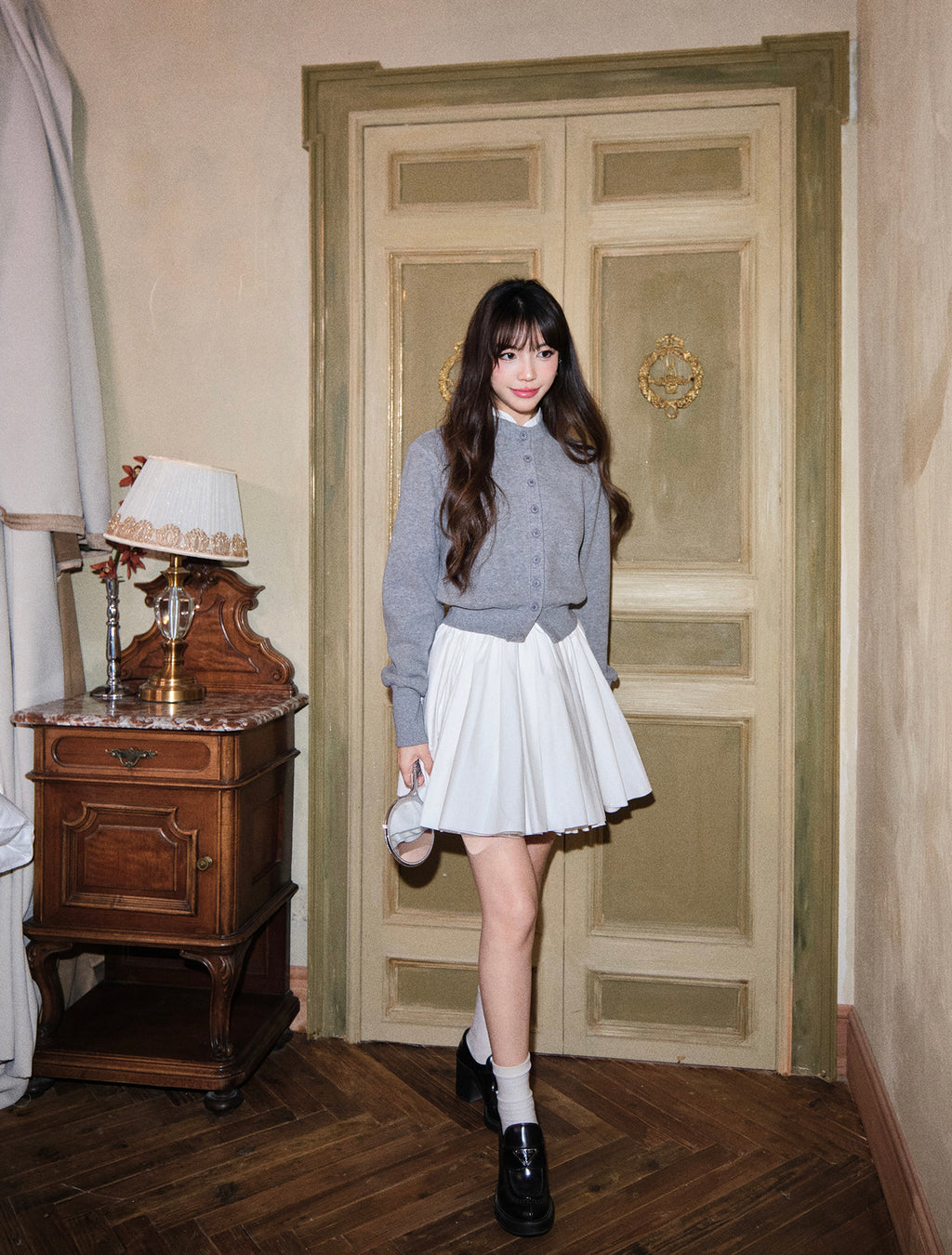 Avenement Korean croptop cardigan for women early autumn