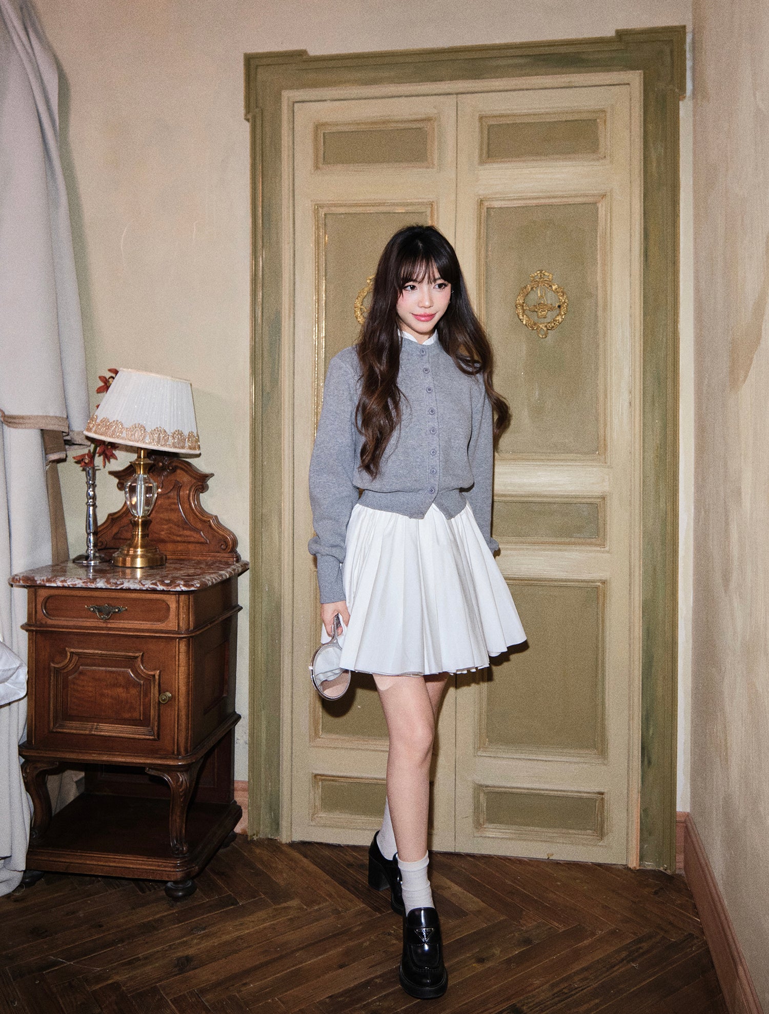 Avenement Korean croptop cardigan for women early autumn