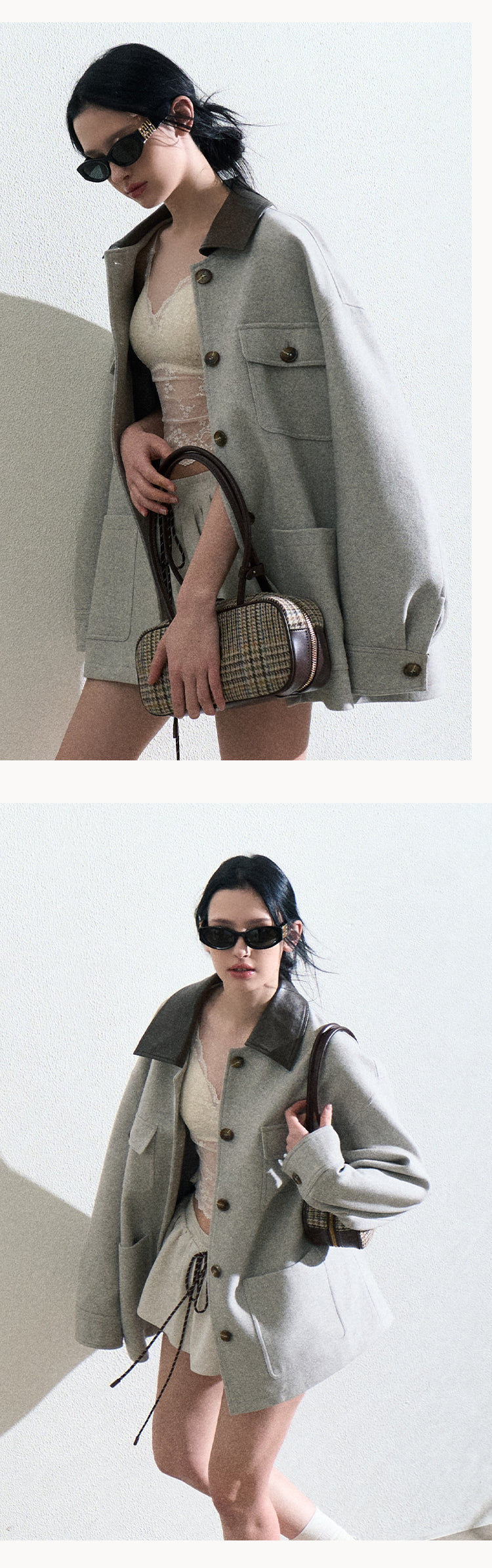 OAKMOO Multi-color stretch mini dress, drawstring, tulip skirt shape, "Lemon Scent" skirt shape, slimming and lengthening legs