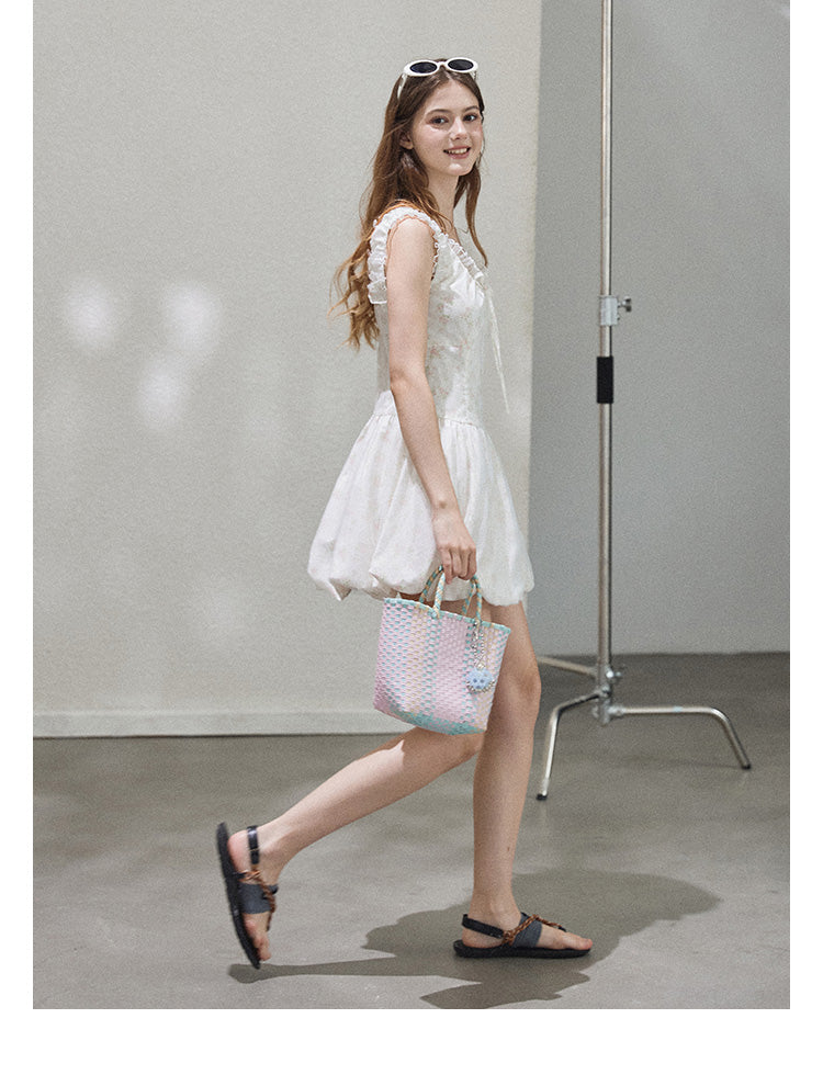 "Misty Summer" Sleeveless floral dress for women, Callmelater floral lace tutu dress