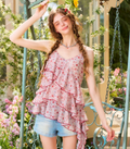 CLOUDSEASON Women's Anohana floral two-piece summer set