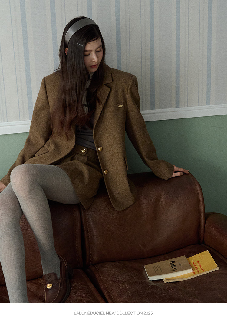 LaLune Duciel Vintage British Wool Dress