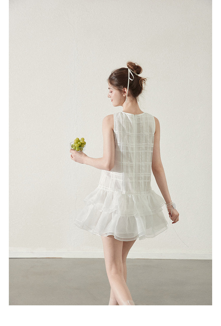 "Moon Swing" Ballet-style vest dress, organza fabric, fried cake tutu summer dress, Callmelater