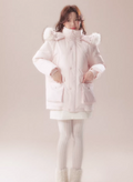 AOORAA [Extremely cold collection] 90% white goose down jacket with three-layer waterproof DuPont fur collar "Warm winter in the land of white snow"