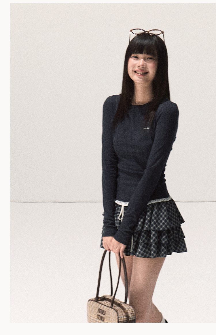 OAKMOO Elastic waistband lace long sleeve T-shirt OAKMOO/"See Yourself and Good Weather" (Sale)