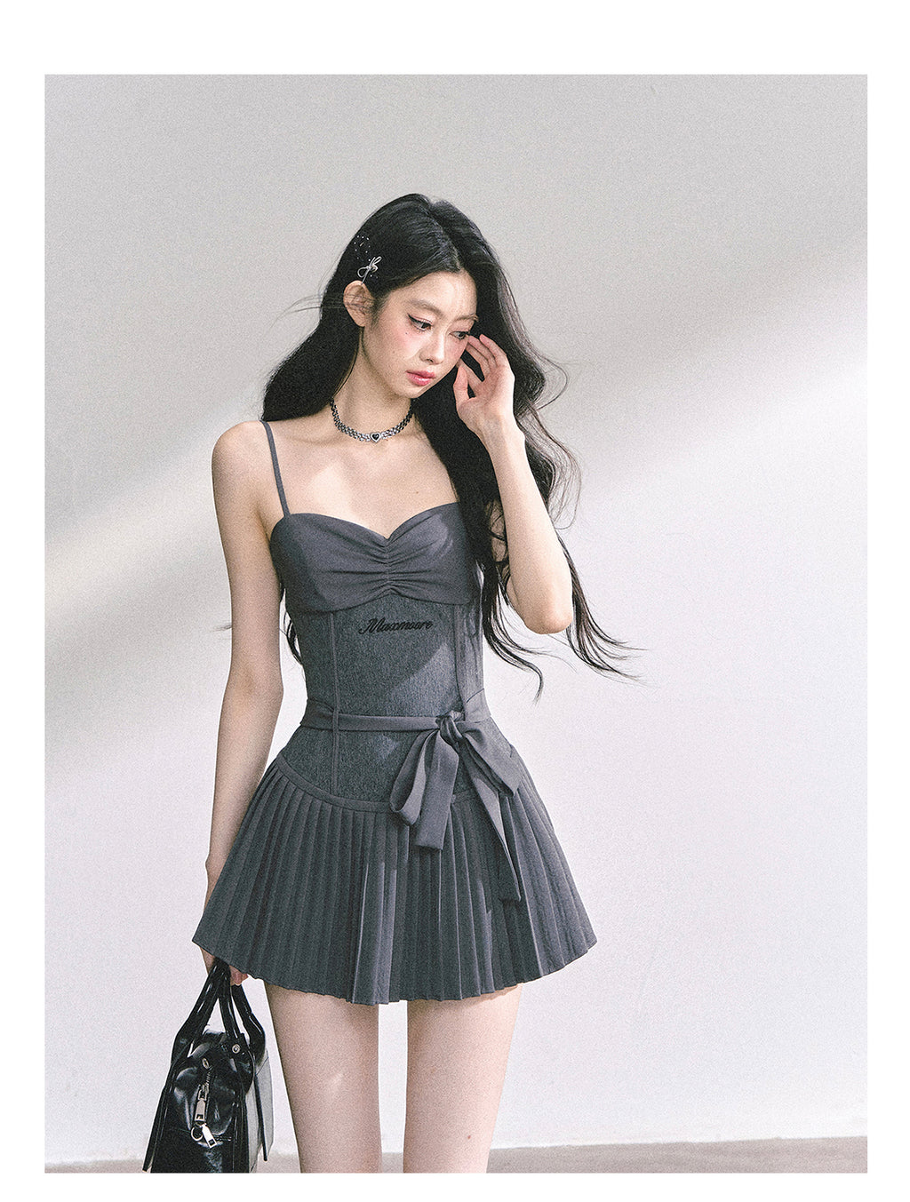 Bold royal idol style dress with straps for women summer slimming puffy and short skirt Shaoyeyan