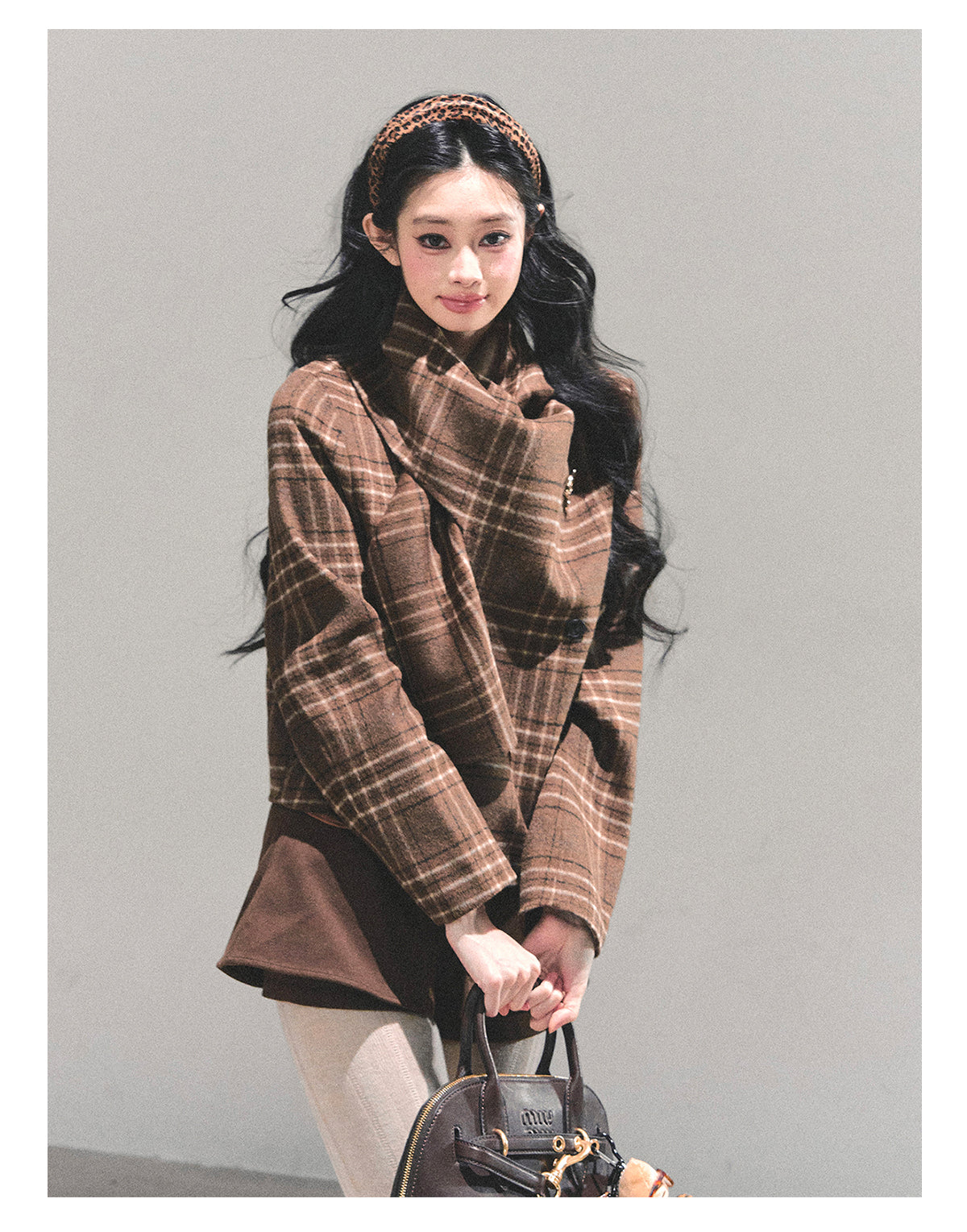 SHAOYEYAN Aomalm Women's "Twilight Forest" High-end Wool Coat, giving off a refined, luxurious feel, perfect for a wealthy heiress. Double-sided wool coat.