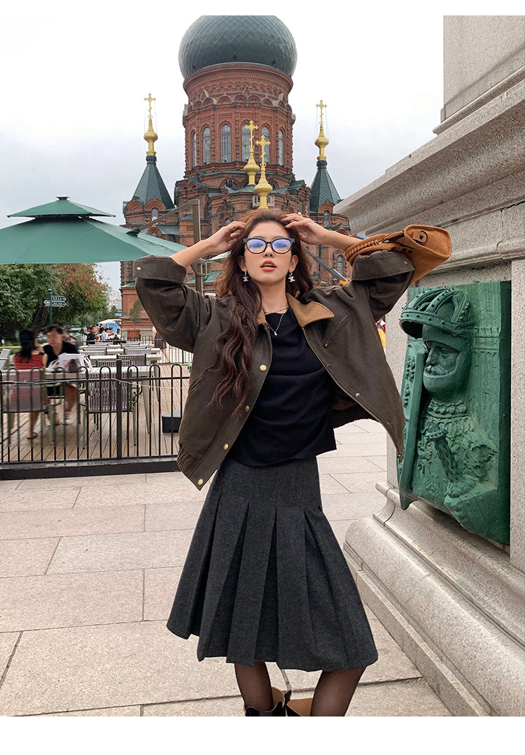 Pusumede one shoulder long sleeve sweater original color temperament female design cross shoulder t-shirt