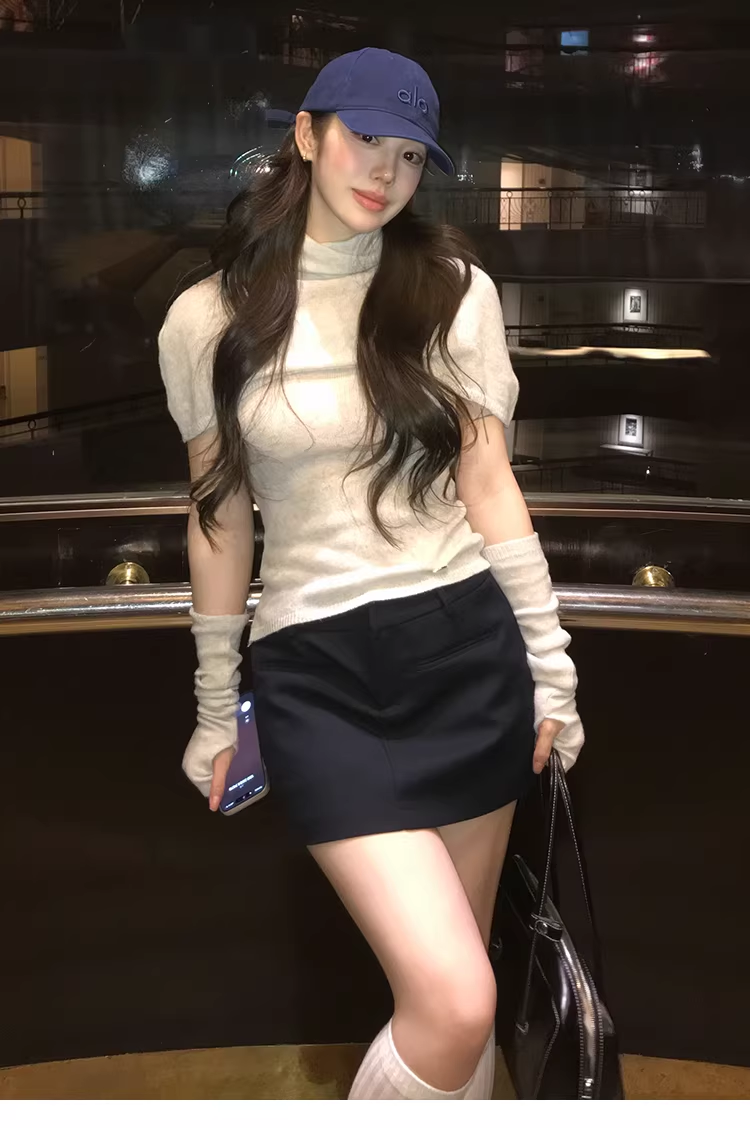 LaluneDuCiel Women's Spring Artist Style Loose High-Neck Coat