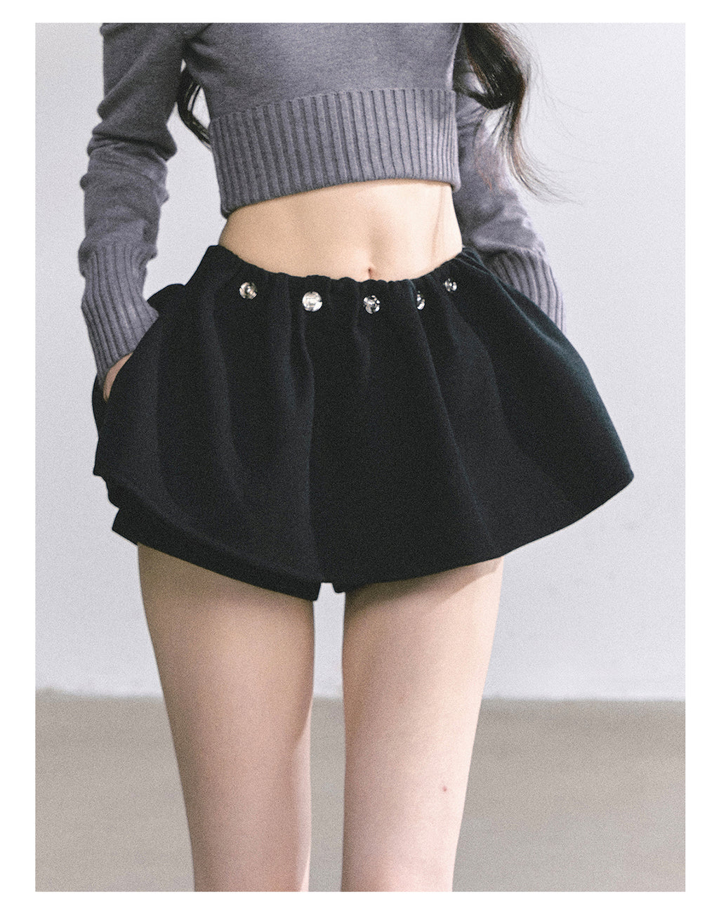 SHAOYEYAN Aomalm "Wild Model Legs" French wool midi skirt, women's autumn high-waisted A-line skirt