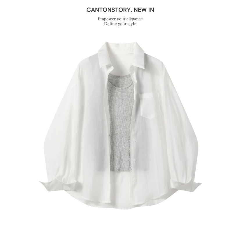 CANSTOREGIRLS (SALE) Shirt + Camisole Set