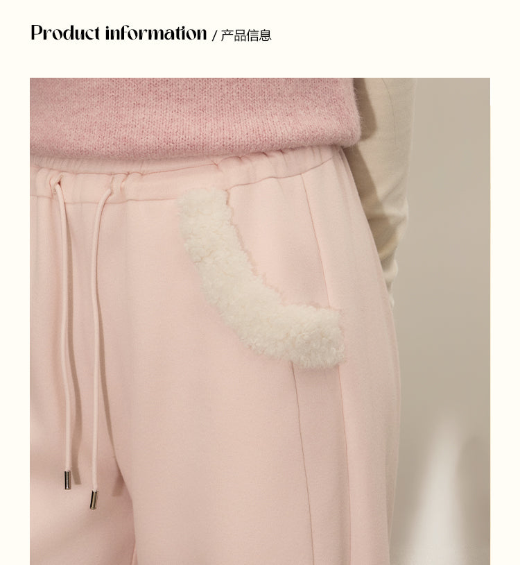 UMOUMO Soft, fleece-lined, curved-leg pants with mushroom print and plush pockets; flattering and versatile everyday pants.
