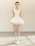QDQD Rich princess-style strapless dress, high-end design to flatter the waist, new spring/summer arrival, multi-piece mesh skirt.