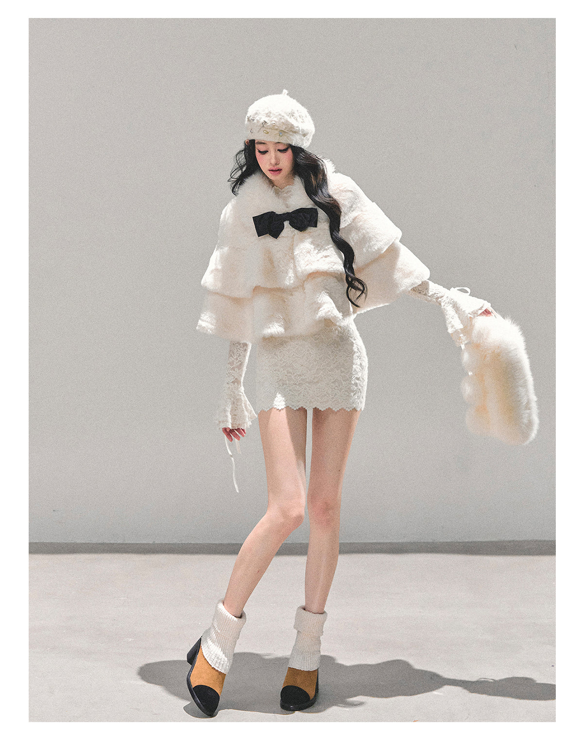 SHAOYEYAN Women's "First Snow is Coming" French Christmas Coat (Winter)