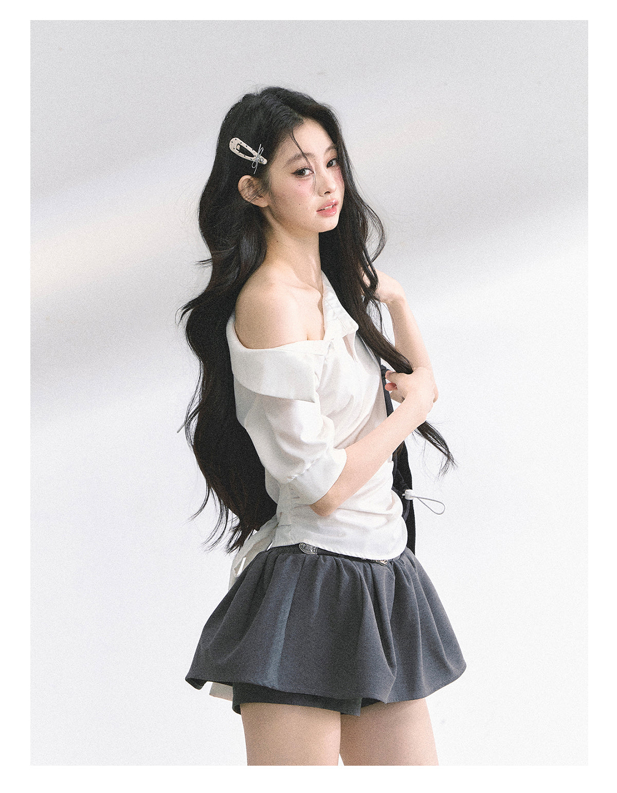 High-quality round-leg French-style off-the-shoulder, slim-fit, short-sleeved summer men's t-shirt for women SHAOYEYAN