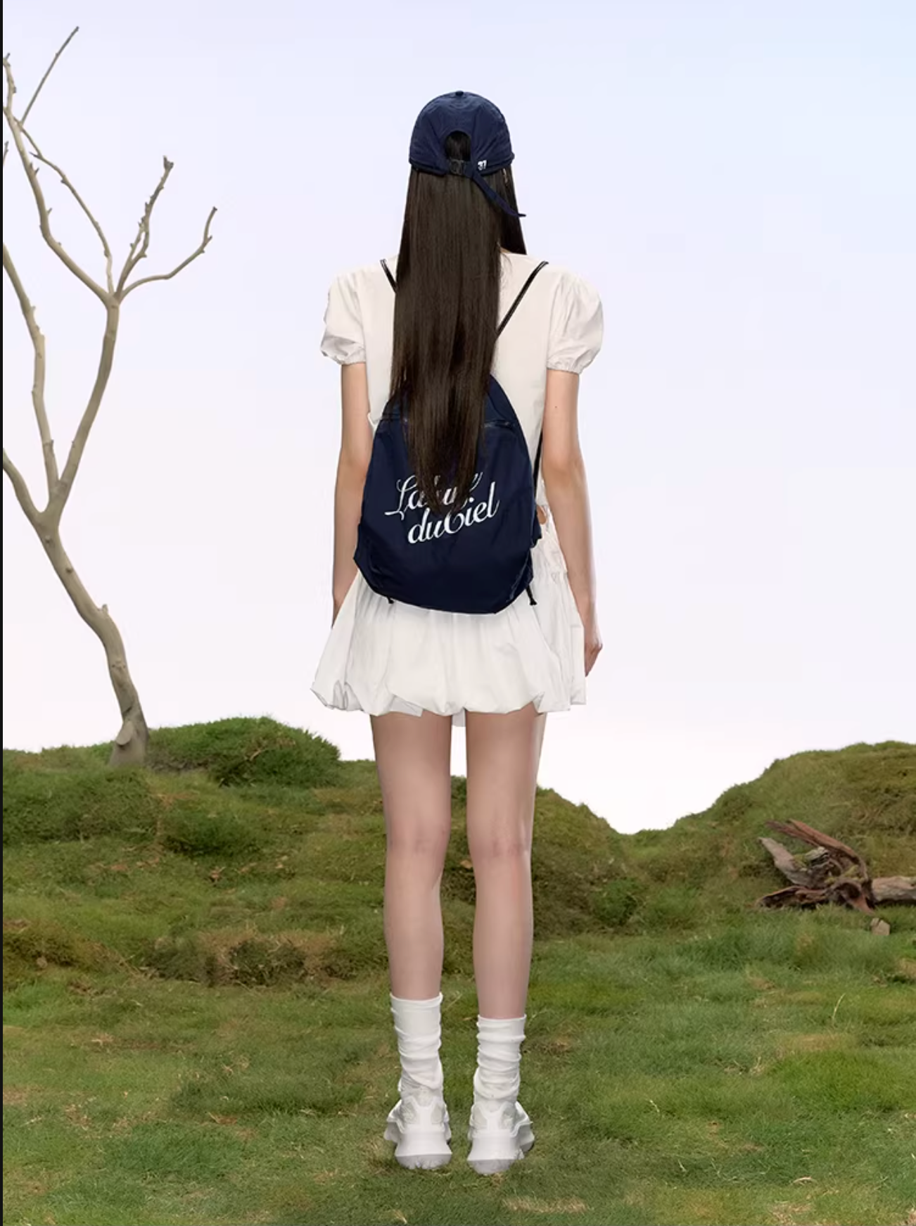 LaluneDuCiel Elegant and youthful puff-sleeved short-sleeved T-shirt for women, solid color, suitable for summer wear.