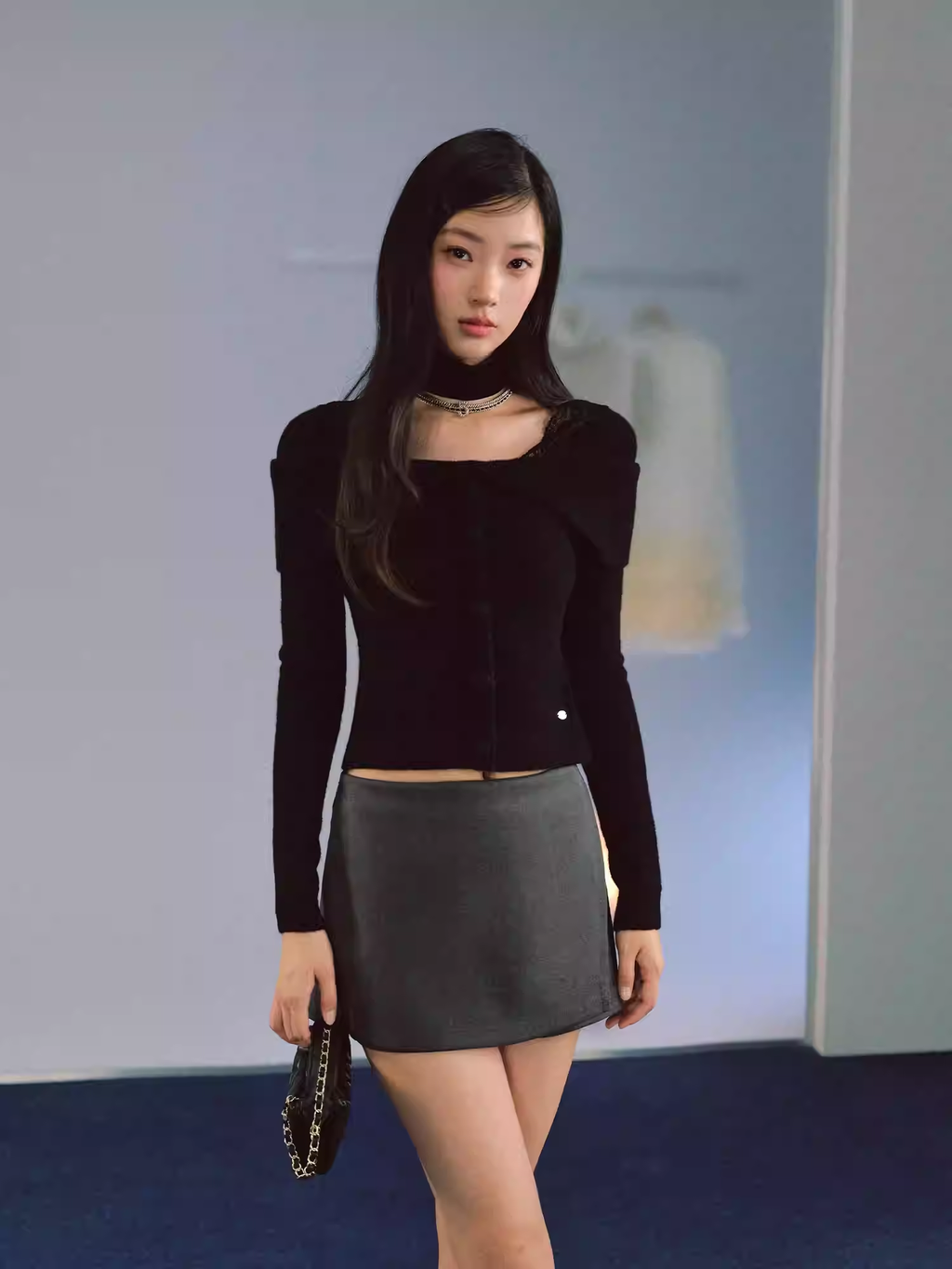 LaluneDuCiel Elegant, slim fit, versatile light beige dress/pant with side slit for women.