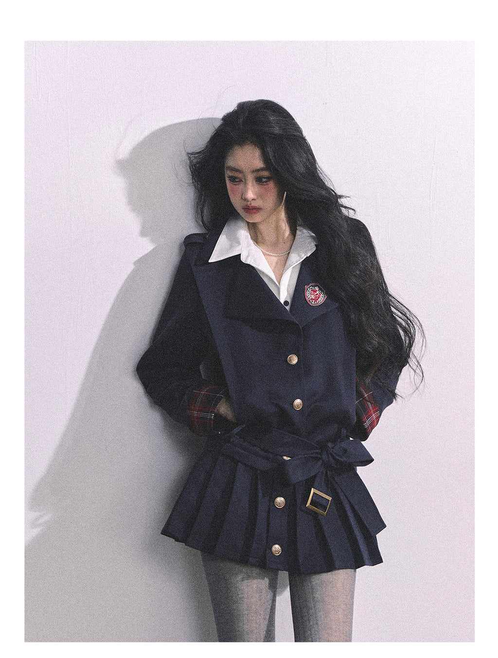 SHAOYEYAN Aomalm Women's "Ivy League Prep" Fake Two-Piece Mini Dress, American College Style Bodycon Autumn Mini Dress