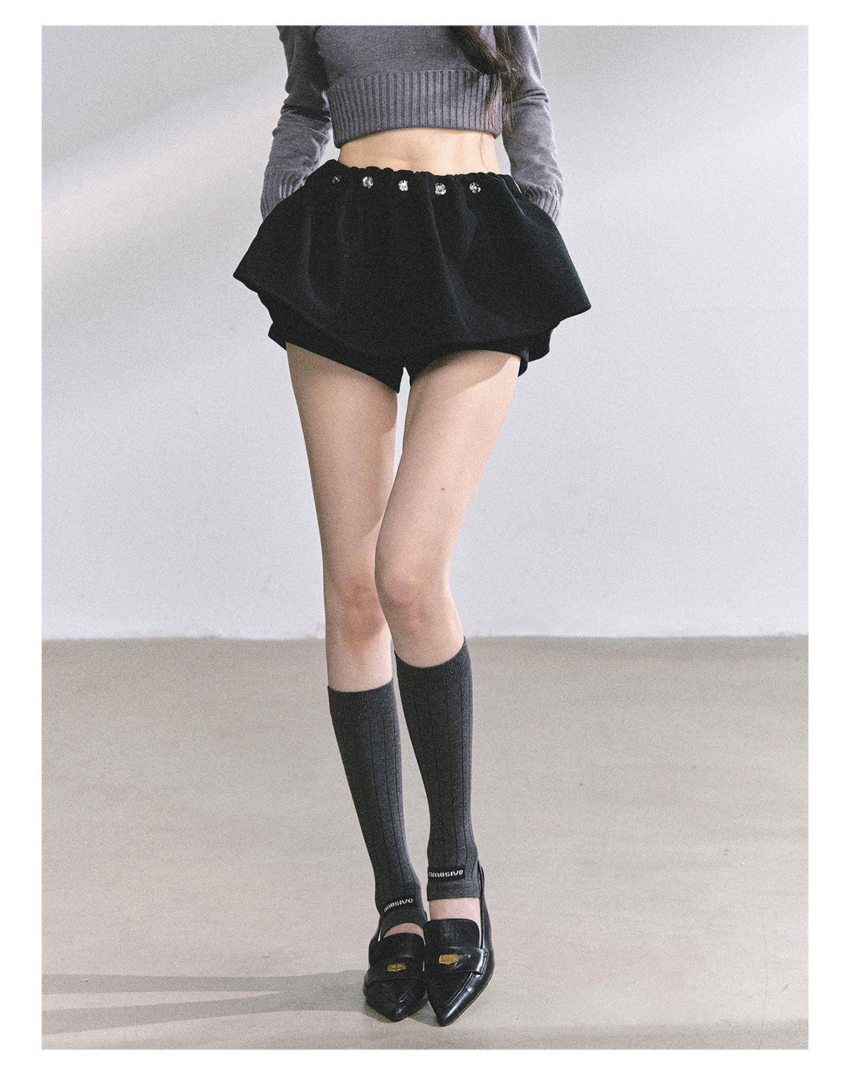 SHAOYEYAN Aomalm "Wild Model Legs" French wool midi skirt, women's autumn high-waisted A-line skirt