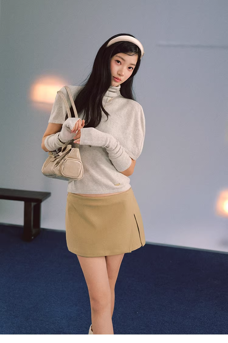 LaluneDuCiel Women's Spring Artist Style Loose High-Neck Coat