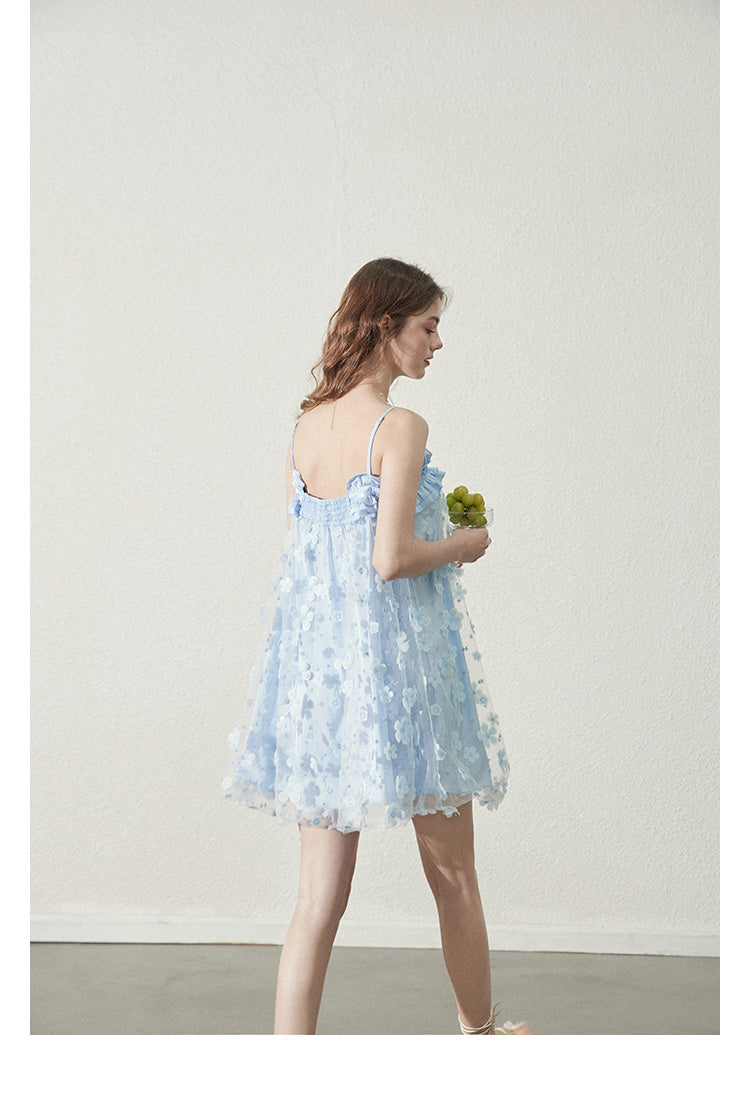 "Broken Star Glass" Callmelater Women's A-line Summer Mesh Princess Dress with Straps