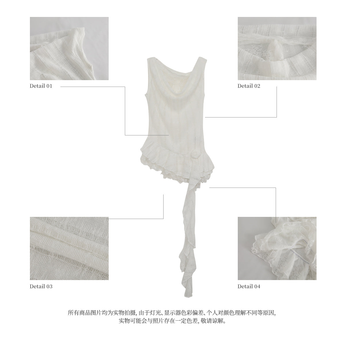 WEEKENDHUB Women's White French Lace Top, High-end Summer Off-the-Shoulder Short Sleeve Design with Asymmetrical Shoulders