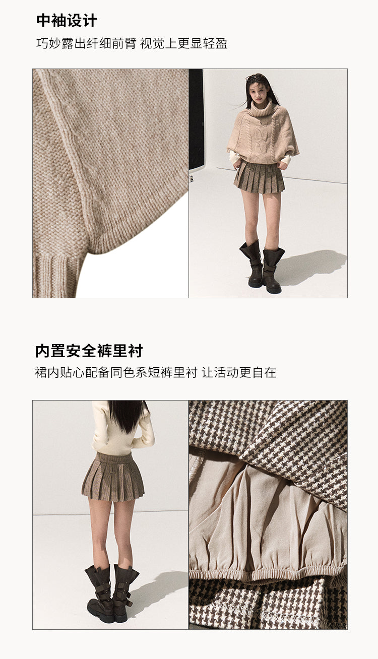 Oakmoo "Full Moon Changes" Thick Rope Knit Sweater