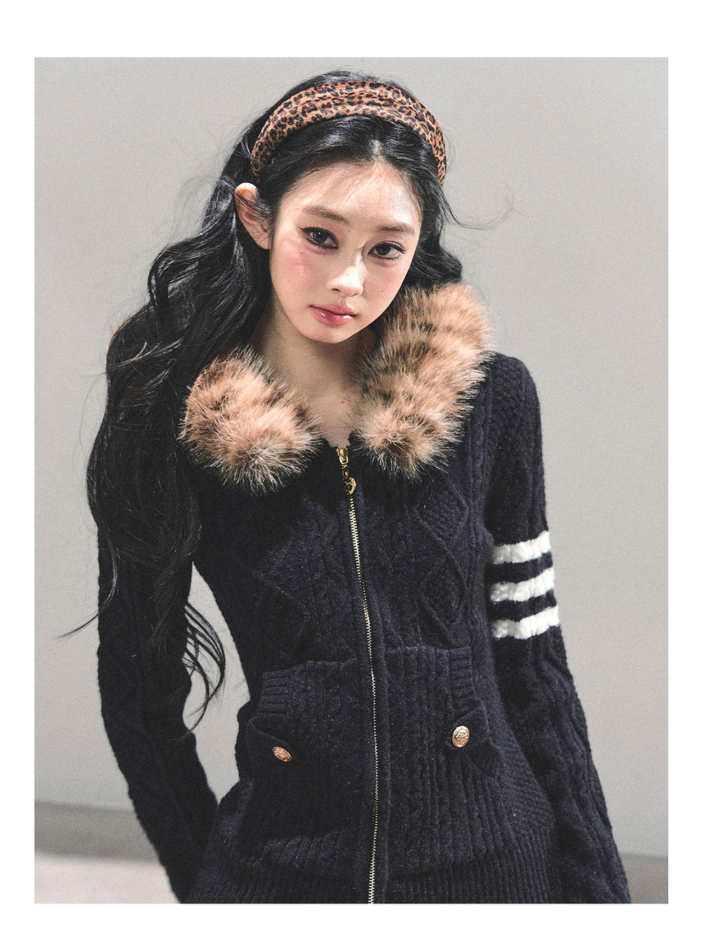 SHAOYEYAN "Only she wentby" - Women's winter American style hooded long sleeve cardigan sweater