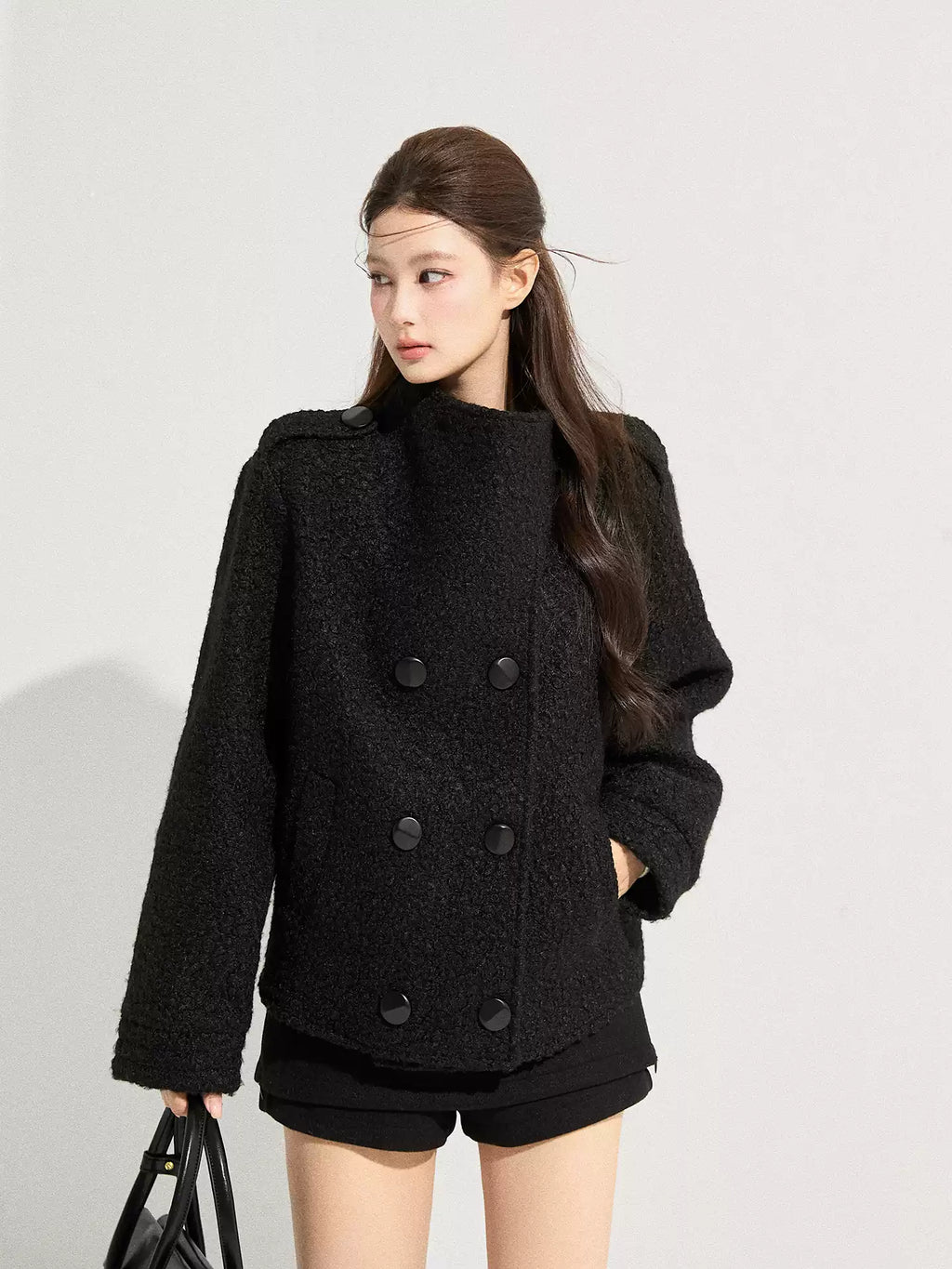 THEROUS レディース スタンドカラー フリースジャケット 秋冬新作 韓国ファッション 高級 ゆったり 防風