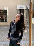ALOHA HU Women's Lu Jianxi two-piece long-sleeved t-shirt, unique pleated design spring 2026.