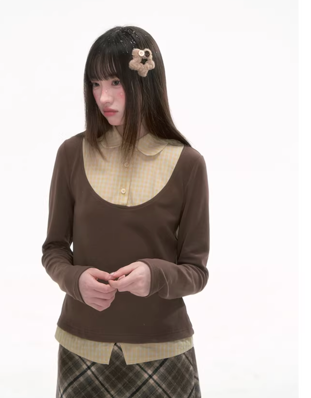 CANSTOREGIRLS New Winter Versatile Knit Sweatshirt "Whispers Between the Plaids" by Canned Goods Store