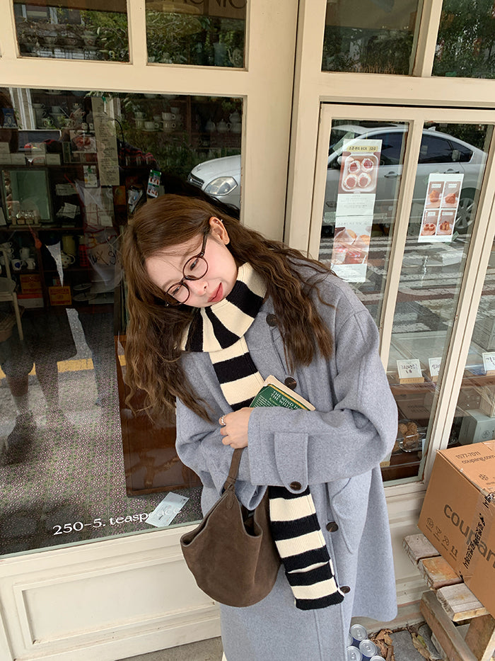 RAINY Women's Classic Single Breasted Hooded Wool Coat, Winter Design, Classic Style, Loose Fit, Versatile Wool Coat