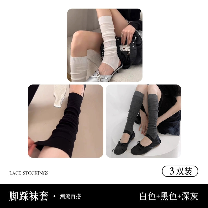 Ballet flat socks, women's summer thin socks, Miu white calf socks, spring and autumn long socks