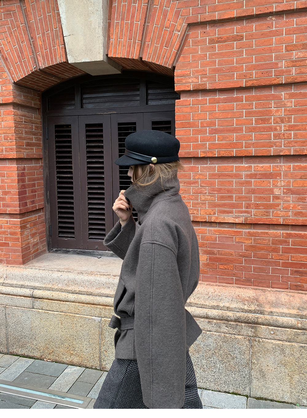 XZICHIC continues the classic style of Kim Min-hee wool coat, women's winter coat, size 57 (wool and alpaca wool).