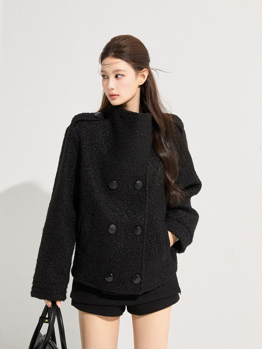 THEROUS レディース スタンドカラー フリースジャケット 秋冬新作 韓国ファッション 高級 ゆったり 防風