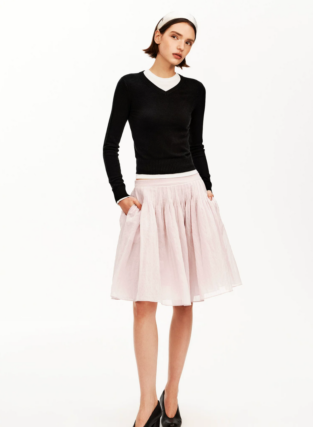 PUKI PUKI classic ballet flared skirt with pastel ruffles