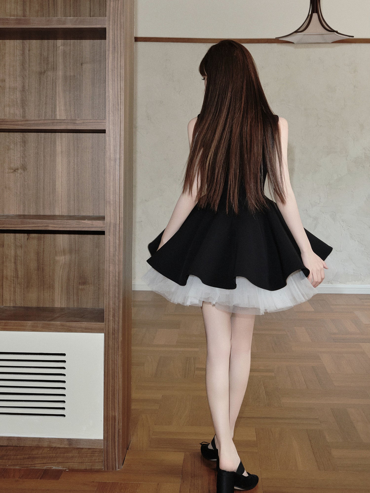 Audrey Hepburn Avenement Princess Black Tutu Ballet Temperament Dress