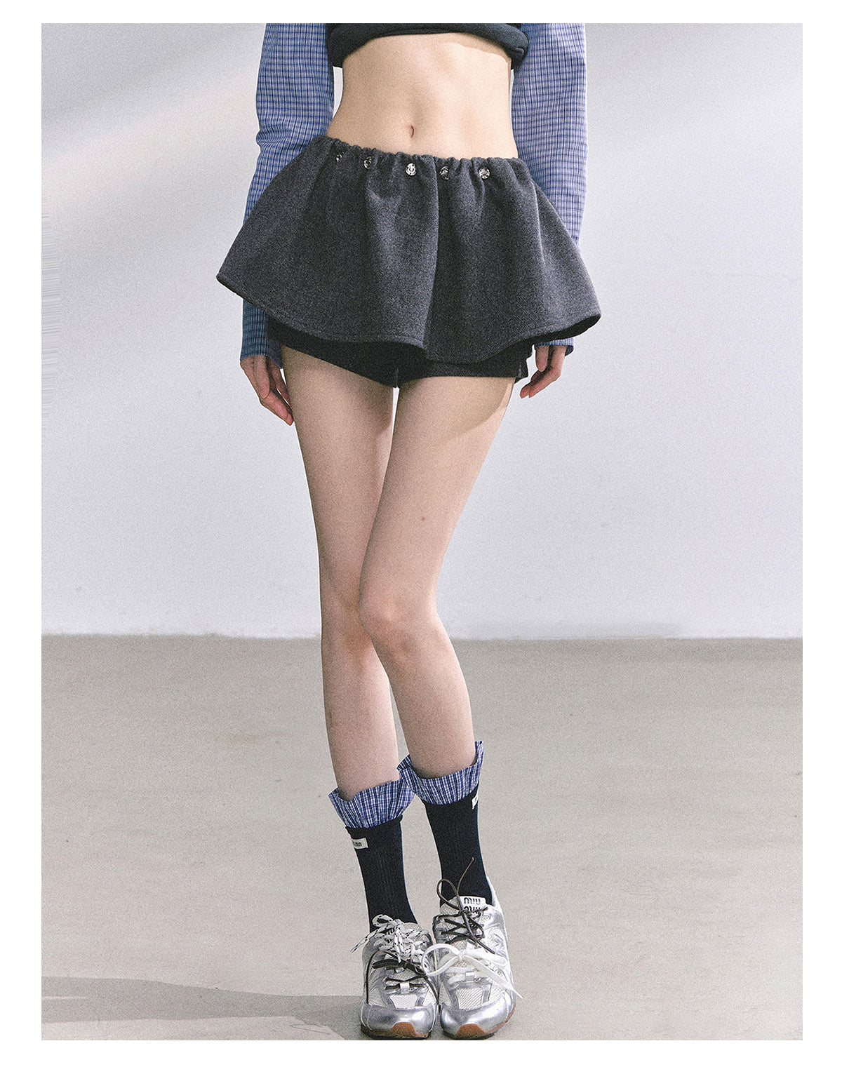 SHAOYEYAN Aomalm "Wild Model Legs" French wool midi skirt, women's autumn high-waisted A-line skirt