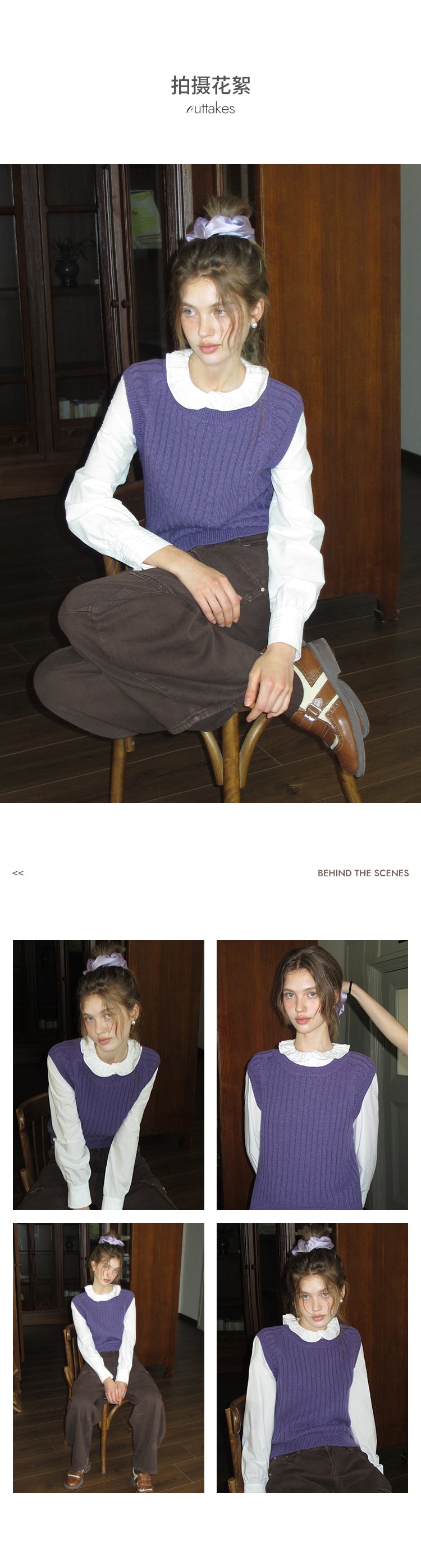 Korean style multi-layered round neck knitted sweater for women autumn and winter solid color, suitable for work EGGKA