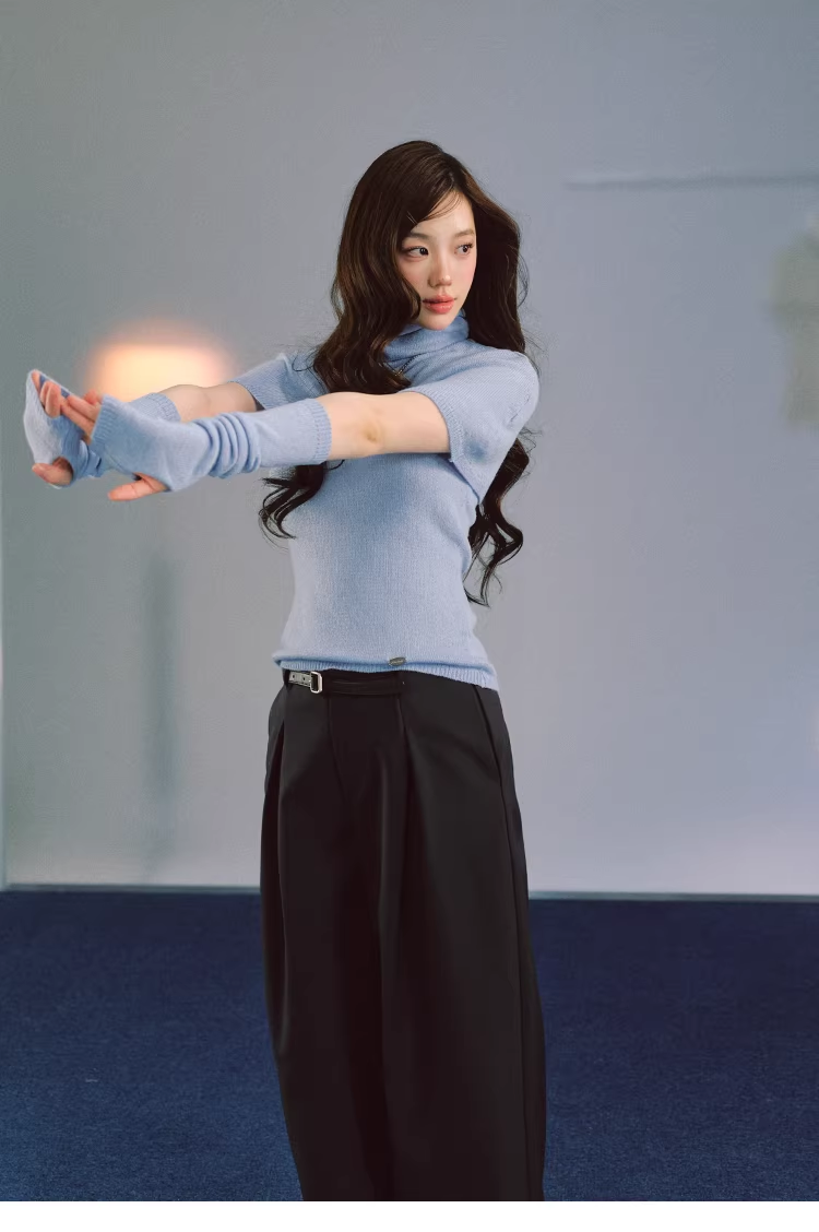 LaluneDuCiel Women's Spring Artist Style Loose High-Neck Coat