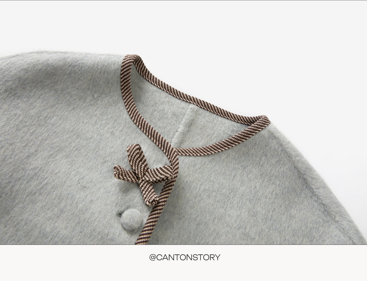 CANTONSTORY Yangcheng Story Korean style 70% wool double-sided wool coat for women winter new sweet (with handbag))