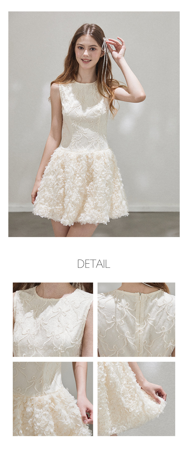 "Cloud Cotton" Callmelater Ballet-style tutu dress with embroidered details and a sophisticated vest-like silhouette.