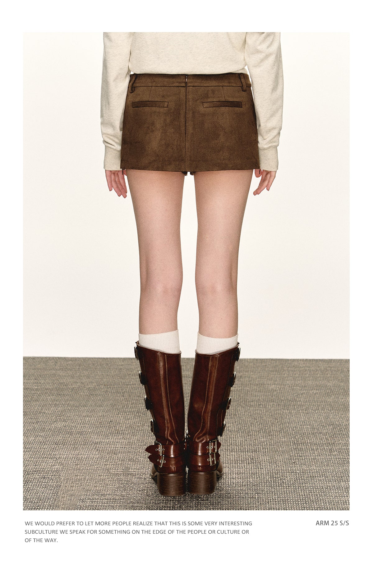 ARISEISM American classic design brown midi dress, new fall style, tight short skirt