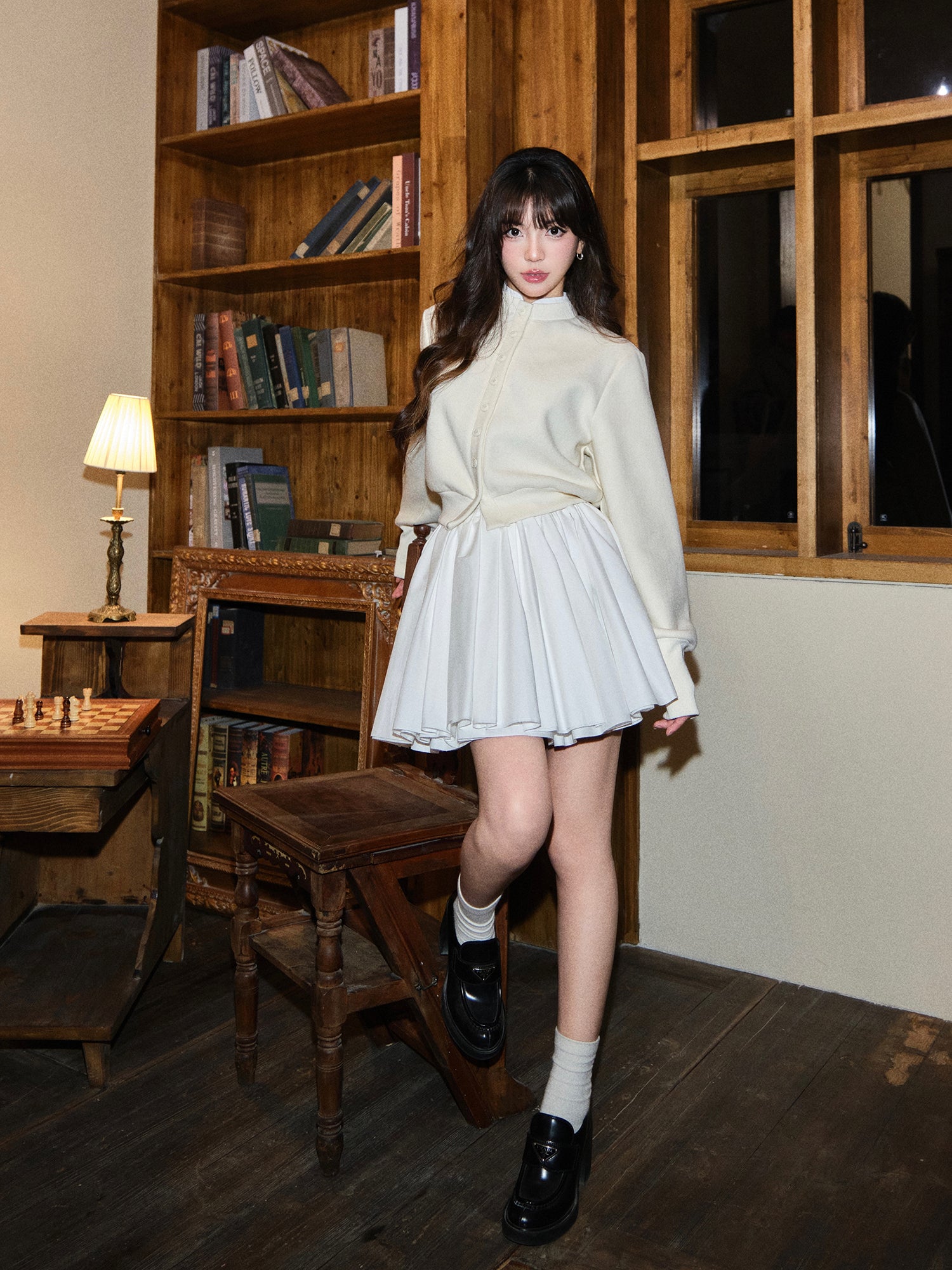 Avenement Korean croptop cardigan for women early autumn
