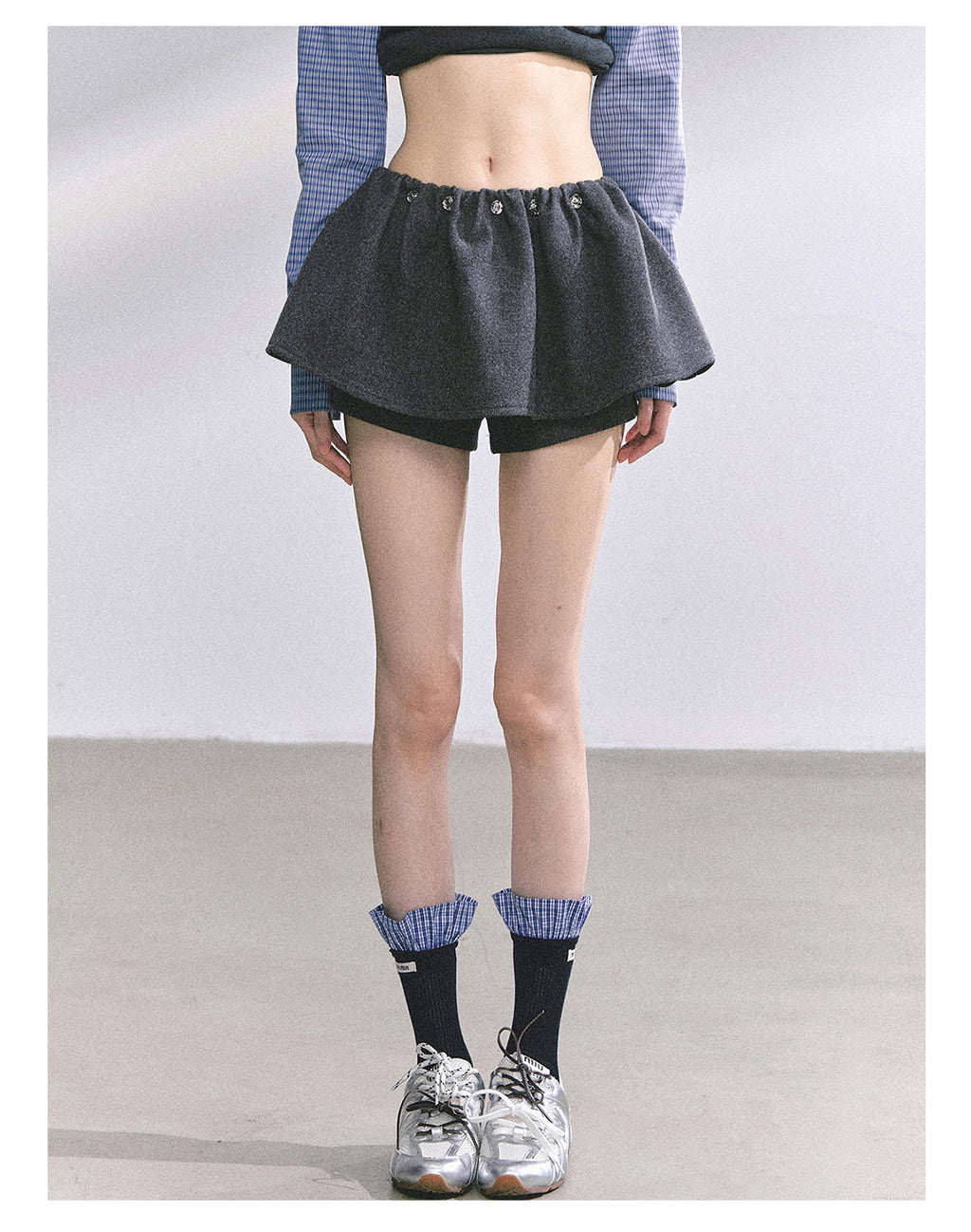 SHAOYEYAN Aomalm "Wild Model Legs" French wool midi skirt, women's autumn high-waisted A-line skirt