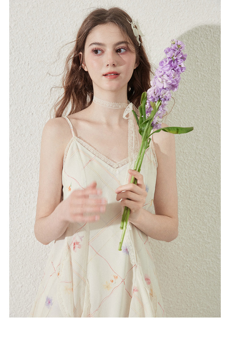 "Vanilla Star Ice" uneven hem pleated maxi dress for summer holidays, Callmelater