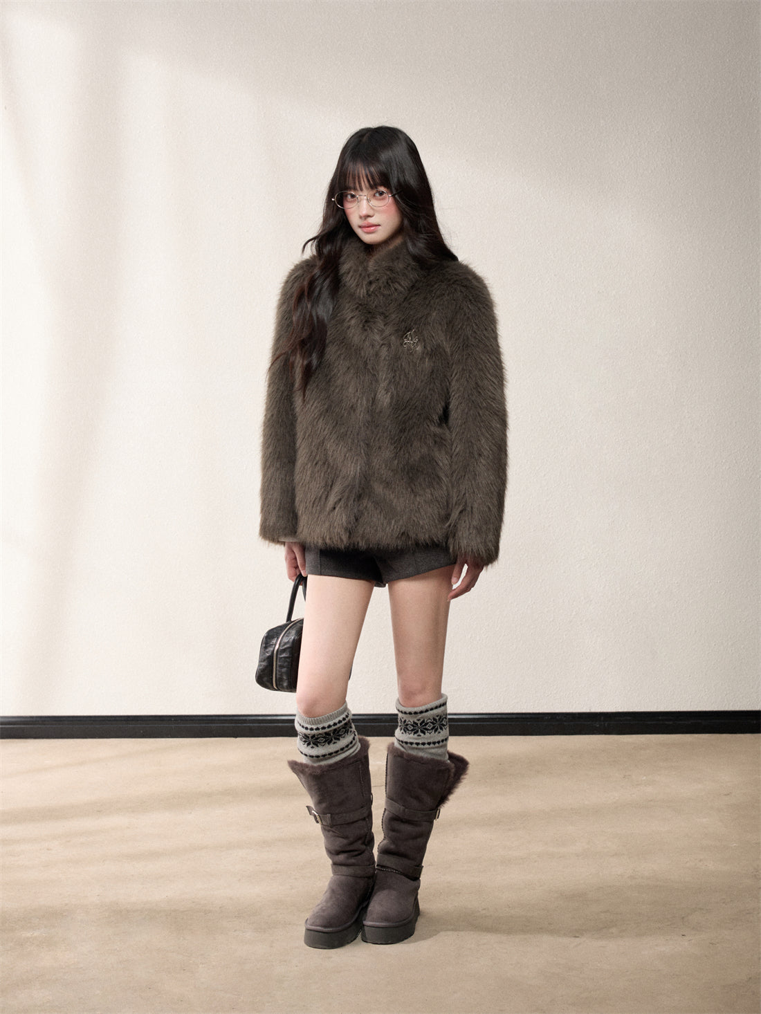MONSTER TIMNOTHY Classic eco-friendly fur coat, fashionable and elegant, high-end feel, women's coat