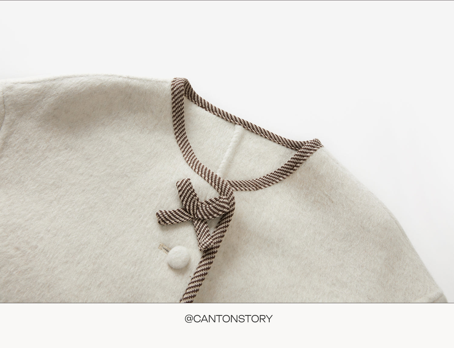 CANTONSTORY Yangcheng Story Korean style 70% wool double-sided wool coat for women winter new sweet (with handbag))