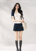 7SHIFTIN New simple, tight-fitting summer two-piece suit including jacket and short skirt