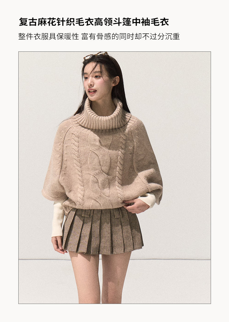 Oakmoo "Full Moon Changes" Thick Rope Knit Sweater